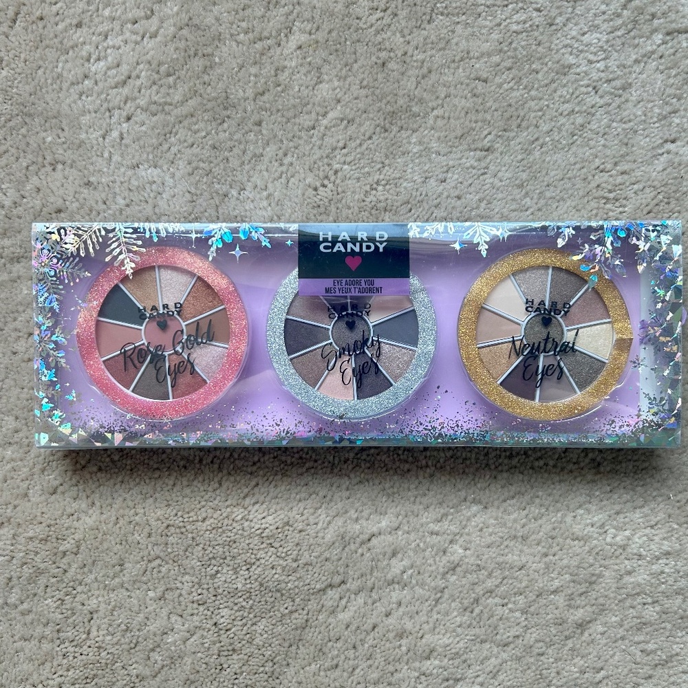 NWT Hard Candy “Eye Adore You” 3 Piece Collection- 3 Eyeshadow Palettes